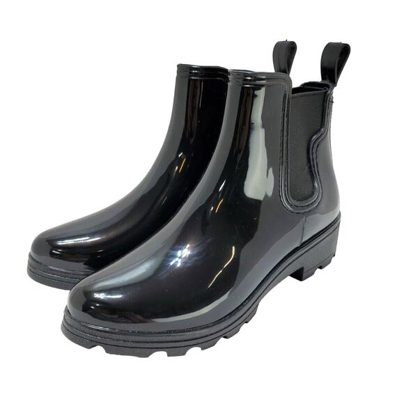 Capelli New York Boots Womens 10 Ankle Shiny Jelly Rain Winter Fall Shoes - Picture 2 of 13